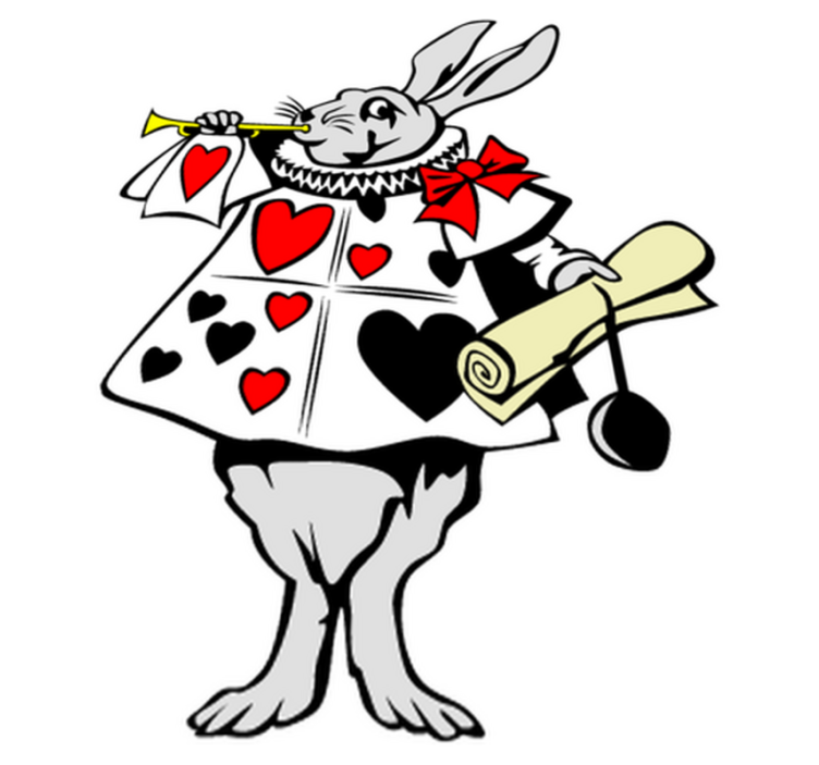 Alfombra vinílica infantil conejo de wonderland - TenVinilo