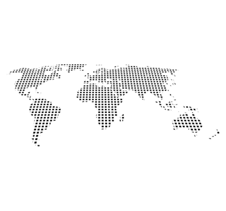 Alfombra vinílica mapamundi vinilo decorativo cuadrado - TenVinilo