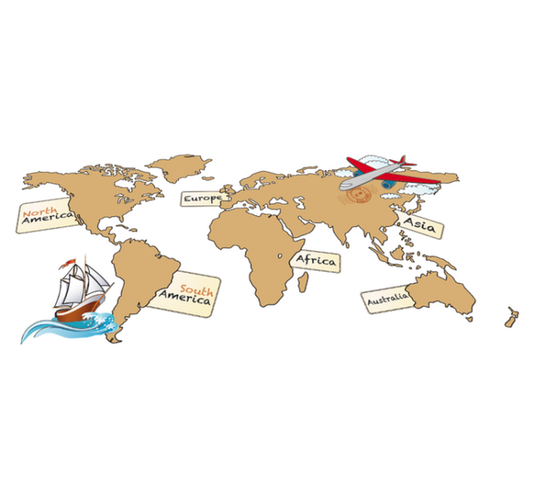 Alfombra vinílica mapamundi world map vinyl - TenVinilo