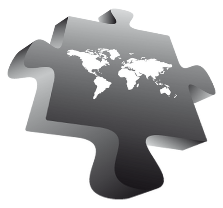 Alfombra vinílica mapamundi puzzle de vinilo - TenVinilo