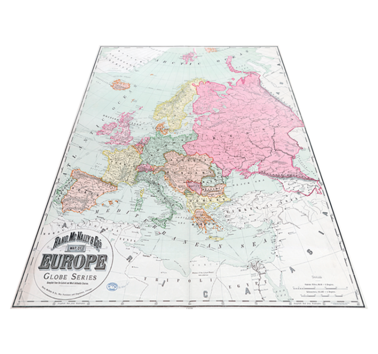 Alfombra vinílica mapamundi mapa de europa 1900 - TenVinilo