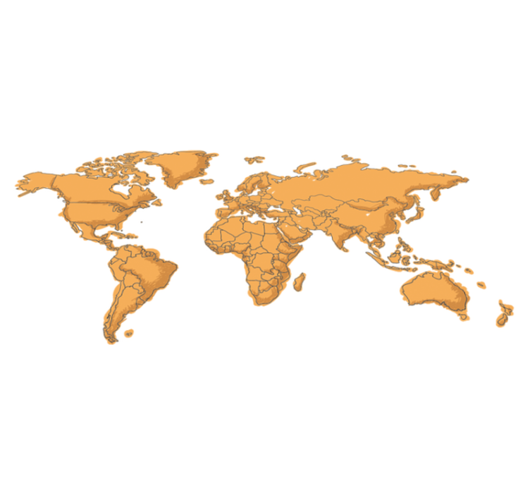 Alfombra vinílica mapamundi vinilo juvenil mapamundi - TenVinilo