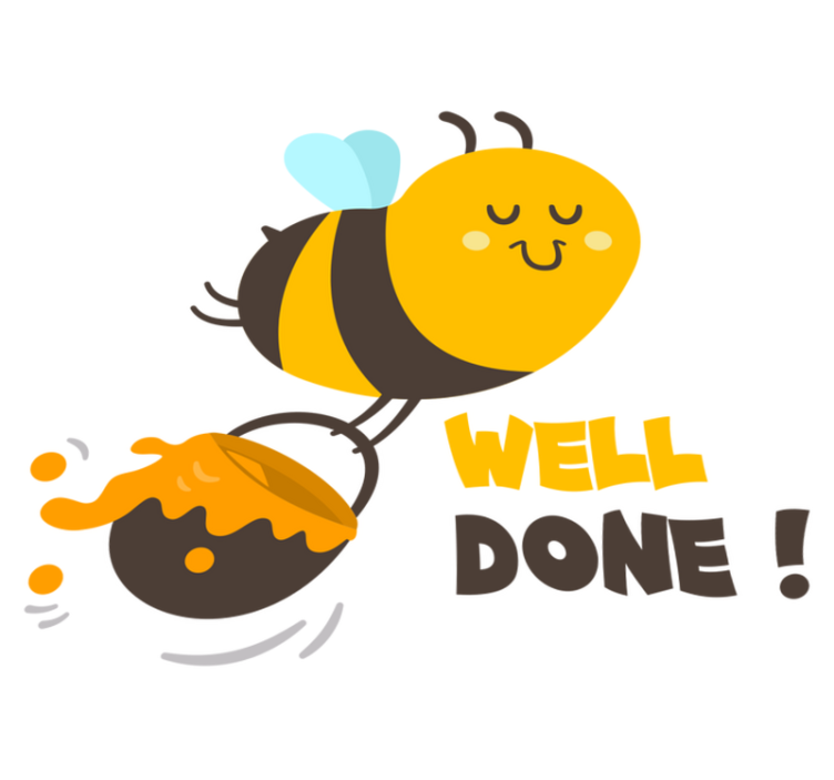 Alfombra vinílica infantil abeja ocupada bien hecha - TenVinilo