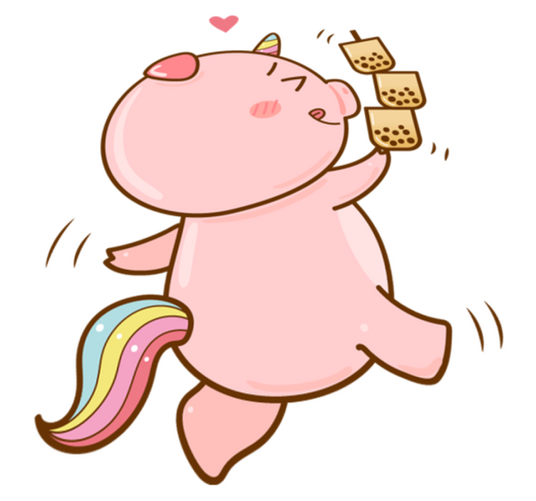 Alfombra vinílica infantil cerdito unicornio - TenVinilo