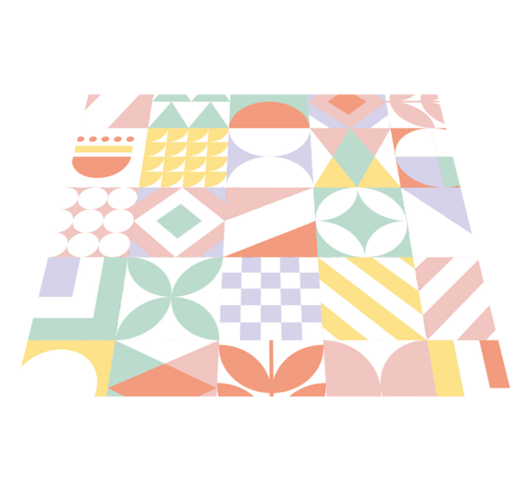 Alfombra vinílica baño formas inusuales - TenVinilo