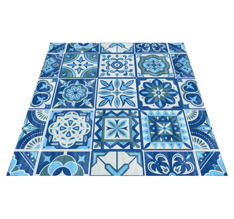 Alfombra de vinilo para cocina azulejos talavera - TenVinilo