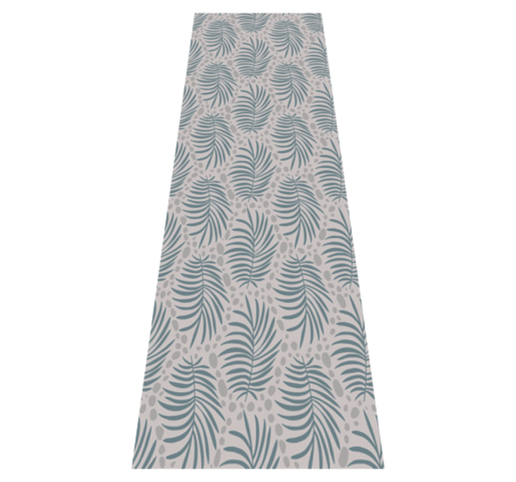 Alfombra vinílica dormitorio patrón hamptons tropical azul - TenVinilo
