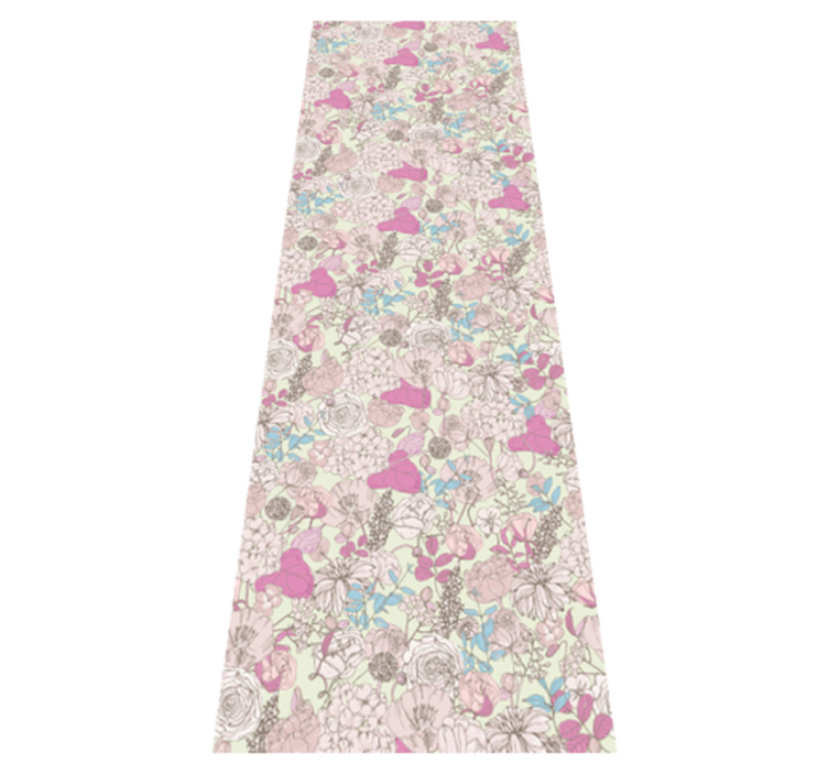Alfombra vinílica dormitorio estilo floral grandmillenial - TenVinilo