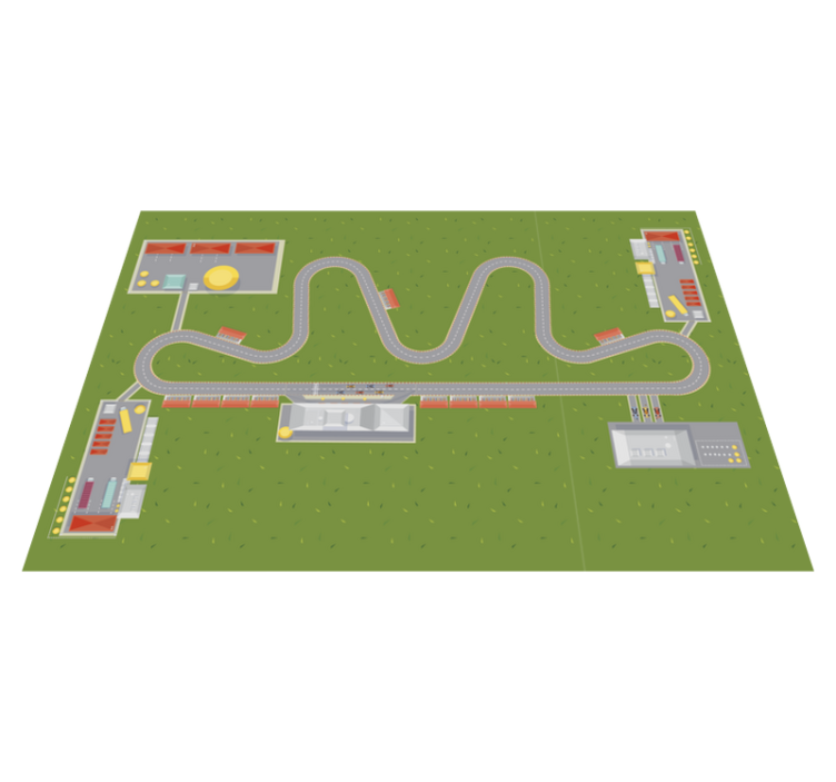 Alfombra carretera circuito carreras - TenVinilo