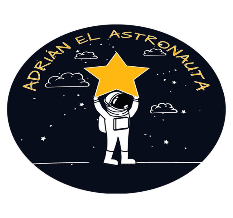 Alfombra vinílica infantil estrellas con nombre - TenVinilo