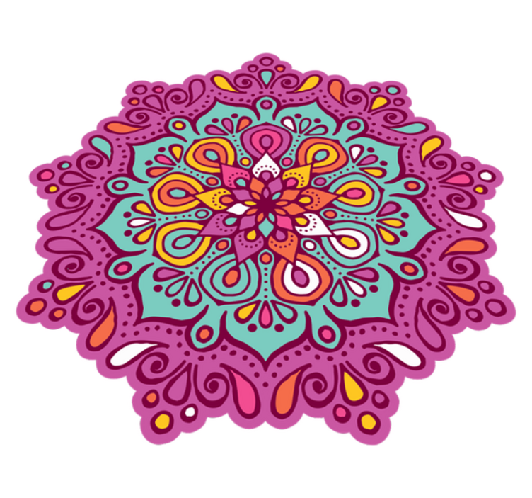 Alfombra vinílica mandala floral - TenVinilo