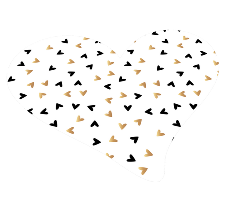 Alfombra vinílica minimalista corazones pastel - TenVinilo