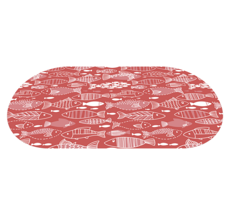 Alfombra vinílica animales decoración con estampado de peces - TenVinilo