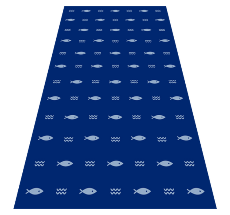 Alfombra vinílica baño con diseño de peces - TenVinilo