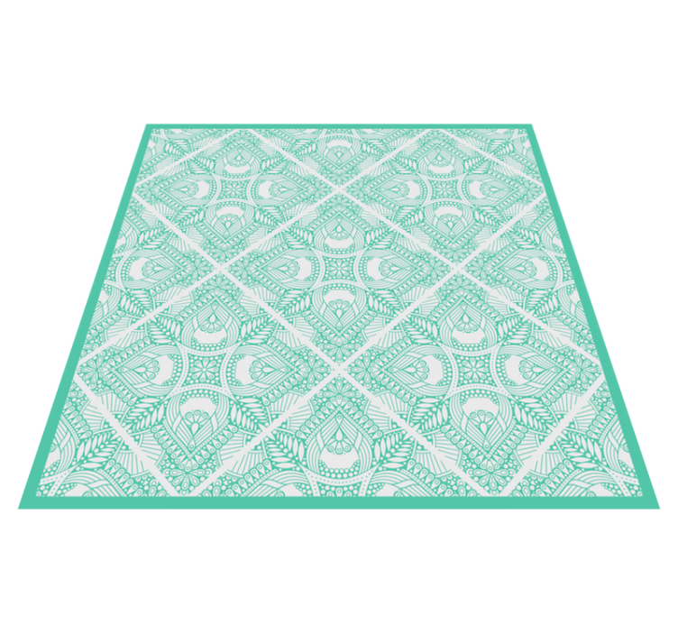 Alfombra vinílica geométrica con diseño de patrones - TenVinilo