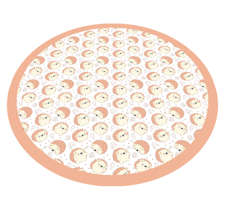 Alfombra vinílica bebé patrón circular de león - TenVinilo