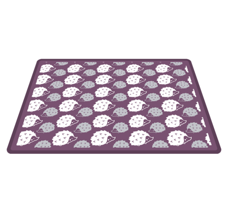 Alfombra vinílica infantil erizos de dibujos animados - TenVinilo