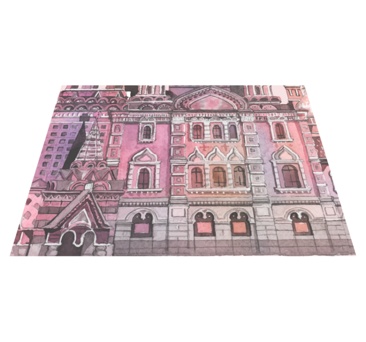 Alfombra vinílica moderna Moscú tonos acuarela - TenVinilo