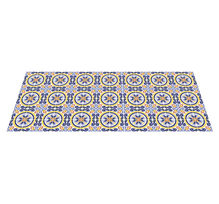 Alfombra vinílica para cocina azulejos de verano - TenVinilo