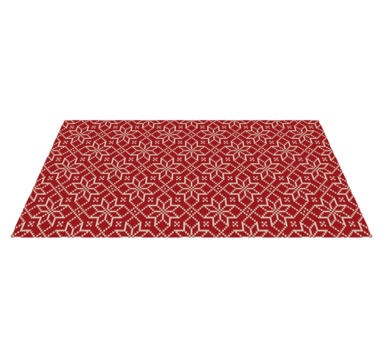 Alfombra vinílica bebé patrón ornamental rojo - TenVinilo
