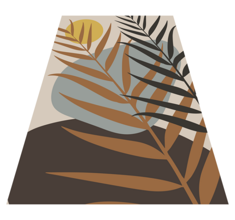 Alfombra vinilo recibidor Elegante patrón tropical - TenVinilo