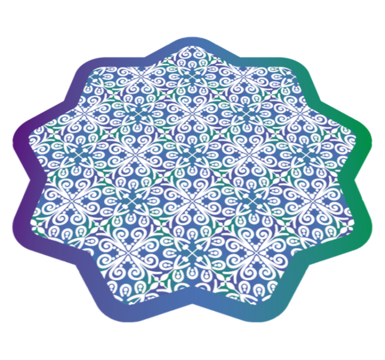 Alfombra vinílica hidráulica intrincado diseño de azulejos - TenVinilo