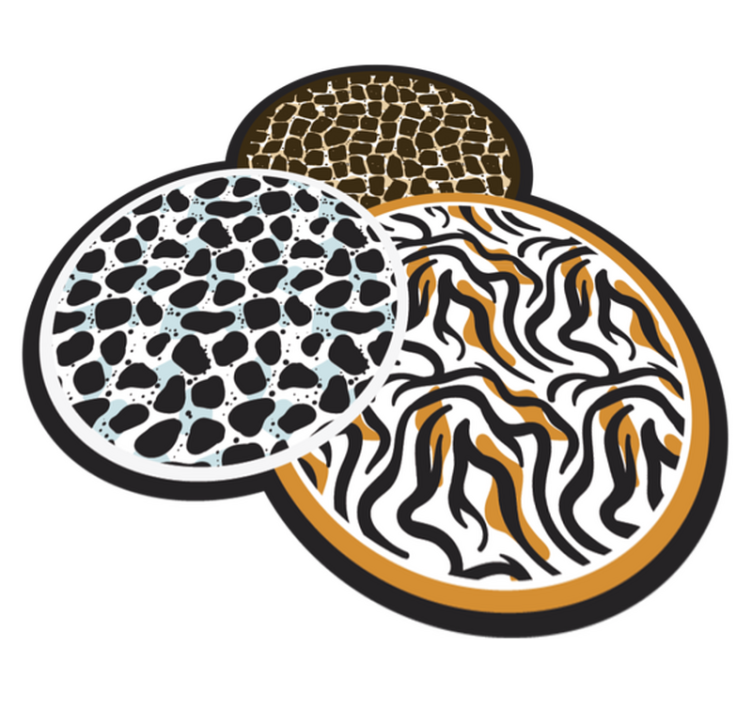 Alfombra vinílica animal print trío con motivos de safari - TenVinilo