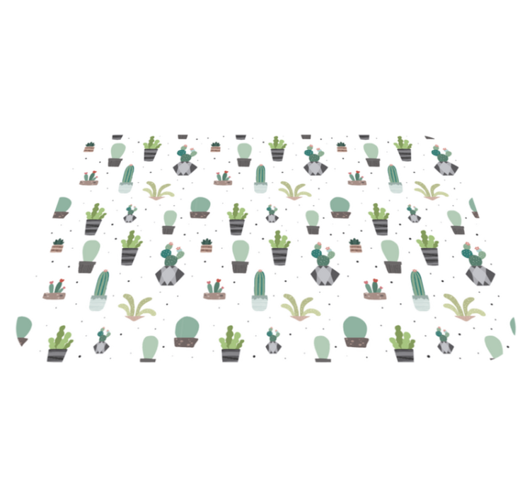 Alfombra vinílica recibidor patrón cactus - TenVinilo