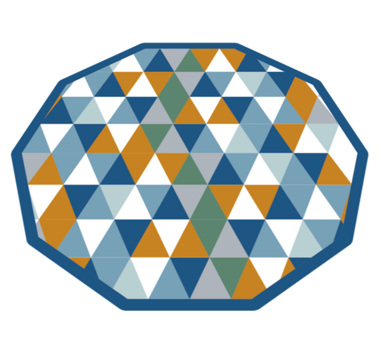 Alfombra vinilo geométrica triángulos pastel - TenVinilo