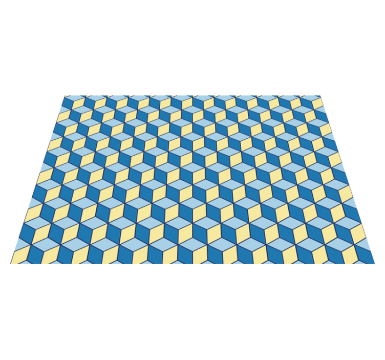 Alfombra de vinilo geométrica cocina efecto 3d - TenVinilo