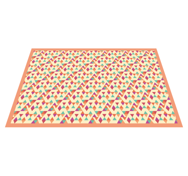 Alfombra de vinilo geométrica Triángulos de colores - TenVinilo