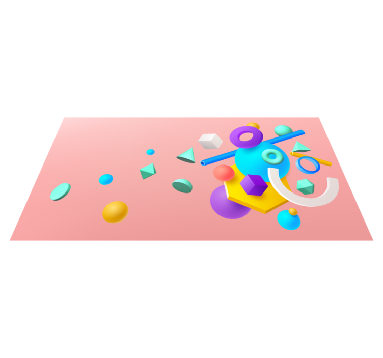 Alfombra vinílica geométrica matriz de formas geométricas - TenVinilo