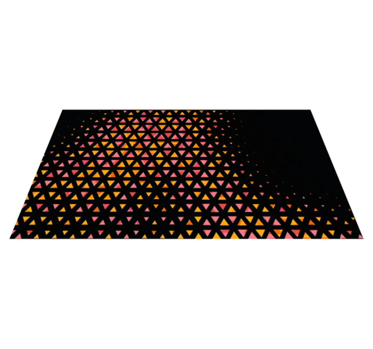 Alfombra vinílica geométrica gradiente triangular - TenVinilo