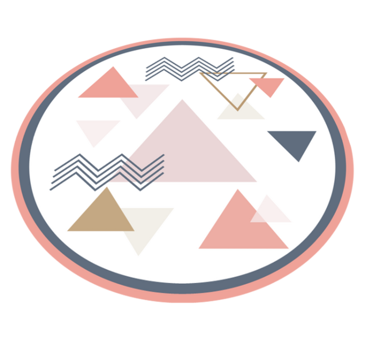 Alfombra vinílica para cocina triángulos rosas - TenVinilo