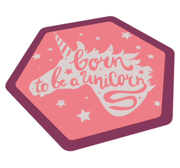 Alfombra vinílica Nacido para ser un unicornio - TenVinilo