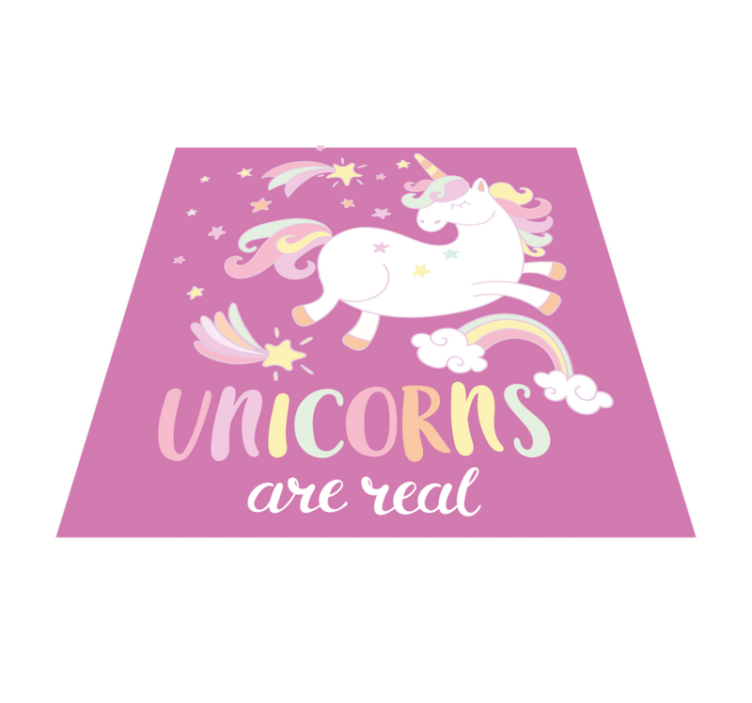 Alfombra vinílica Los unicornios son reales - TenVinilo