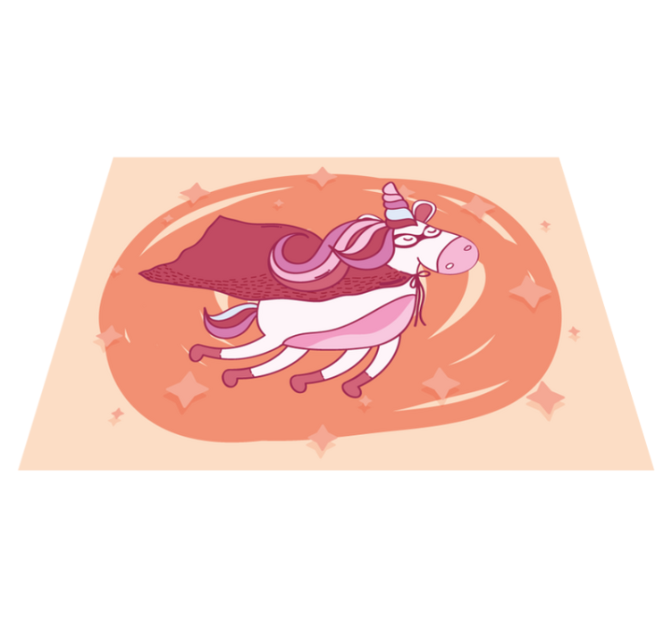 Alfombra vinílica bebé superhéroe unicornio - TenVinilo