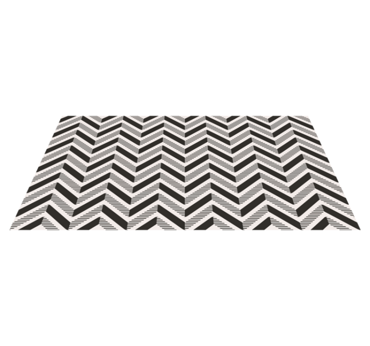 Alfombra vinilo geométrica zig zag bicolor - TenVinilo