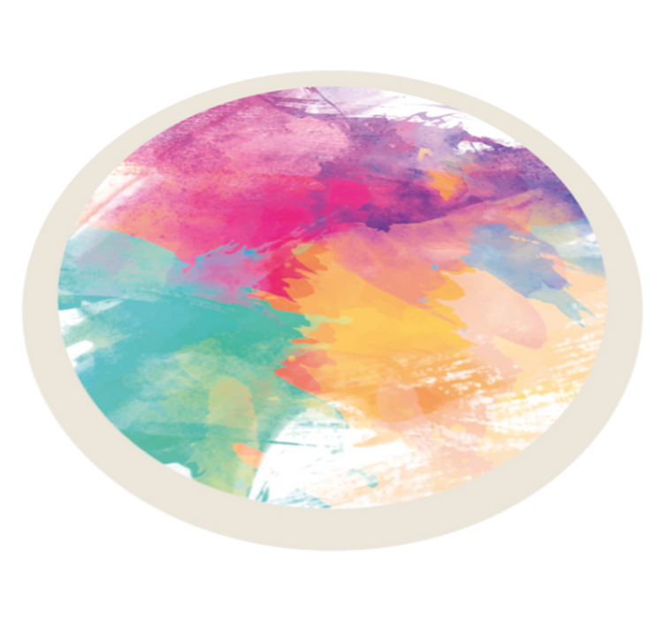 Alfombra vinílica dormitorio colorido abstracto - TenVinilo