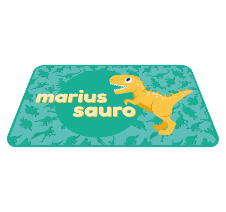 Alfombra vinílica infantil dinosaurio personalizado - TenVinilo