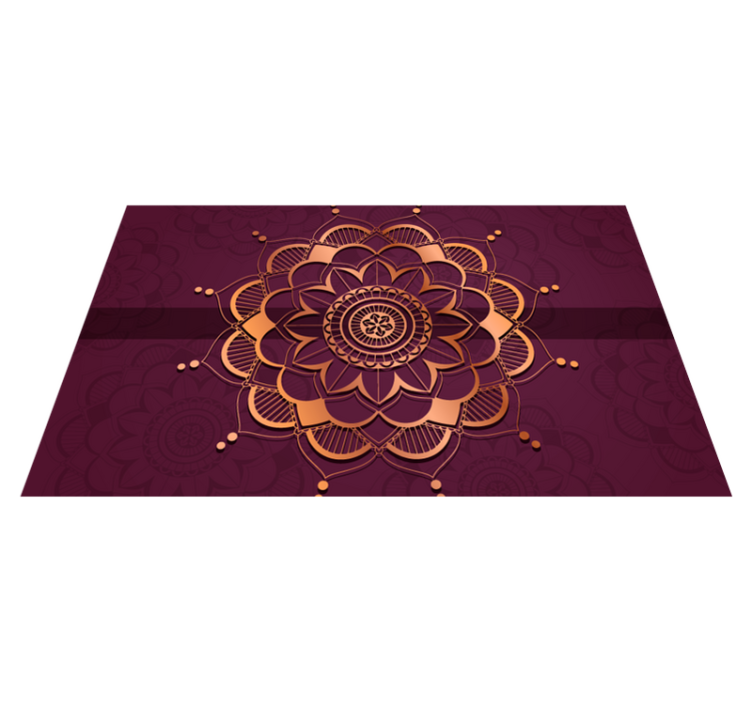 Alfombra vinílica mandala adorno de piso mandala - TenVinilo