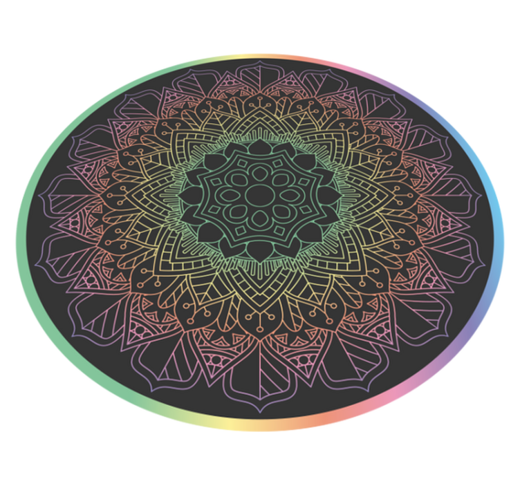 Alfombra vinílica mandala meditación mandala - TenVinilo