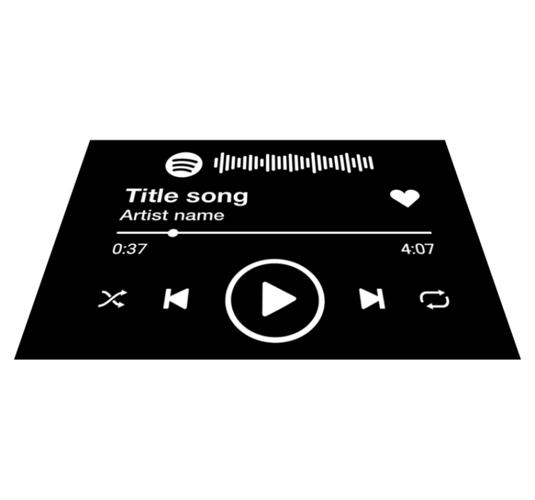 Alfombra vinílica con nombre Spotify texto - TenVinilo