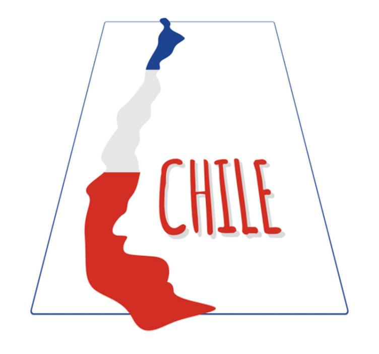 Alfombra vinílica mapa Chile con bandera - TenVinilo