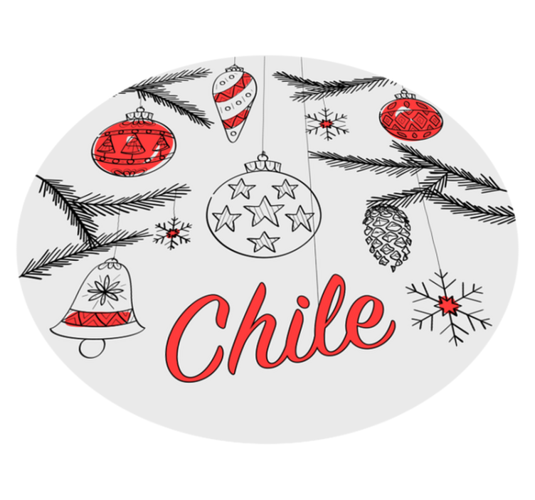Alfombra vinílica navidad decoración navideña de chile - TenVinilo