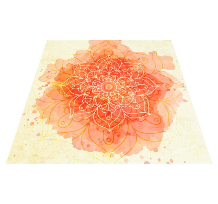 Alfombra vinílica mandala flor de loto - TenVinilo