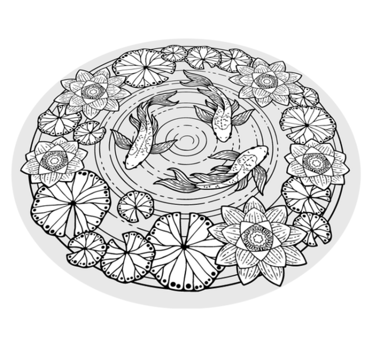 Alfombra vinílica animales peces koi - TenVinilo