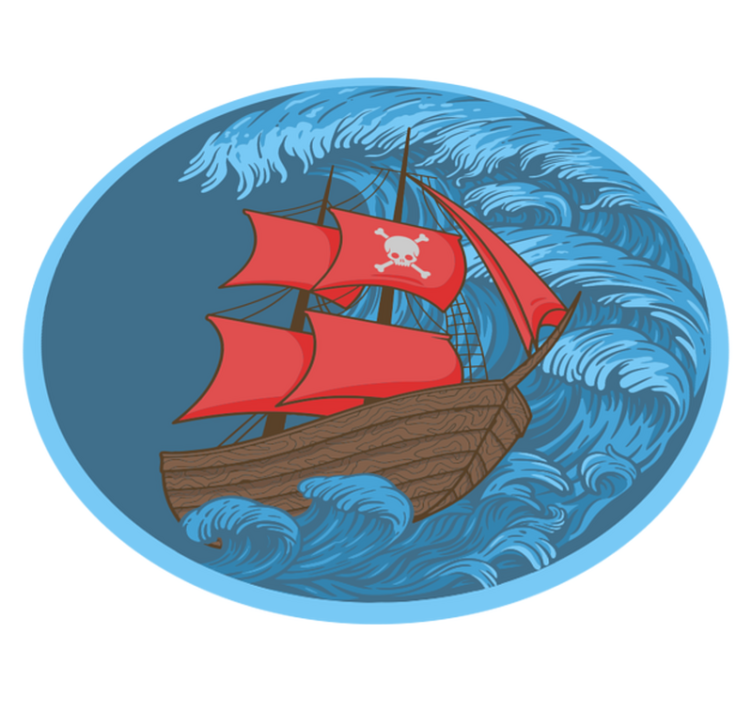 Alfombra vinílica juegos tiempo de juego pirata - TenVinilo