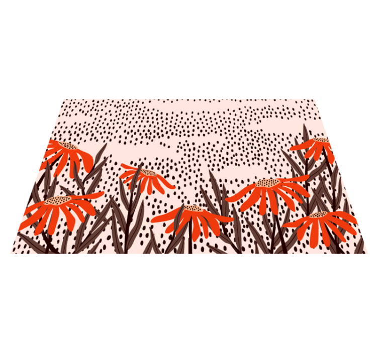 Alfombra vinílica dormitorio manchas florales serenidad - TenVinilo