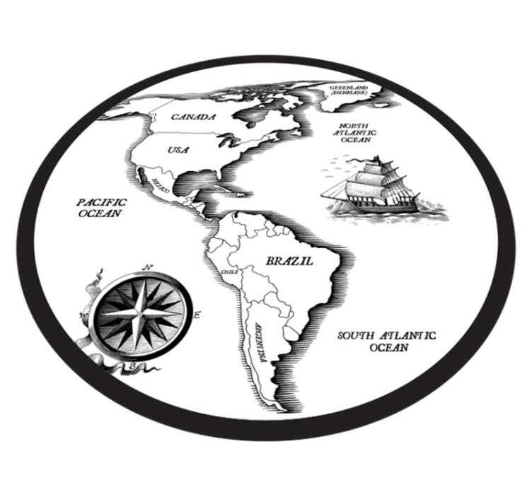 Alfombra vinílica mapamundi elegancia cartográfica - TenVinilo